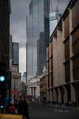 Fototapeta premium London unique spots that shows the daylife and the londoner mood with skyscrappers