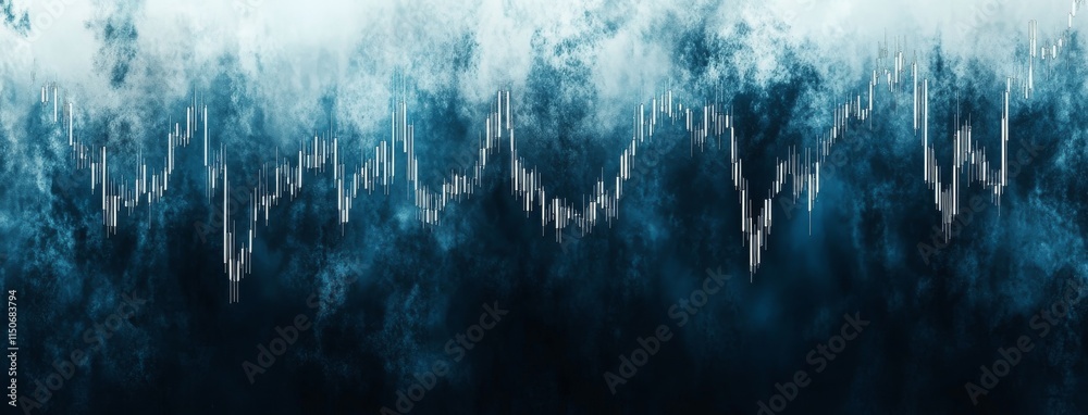 Poster data collection from internet cyberspace using analytical computer ai for stock calculations, displa
