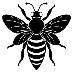 Bumble Bee Silhouette vector illustration