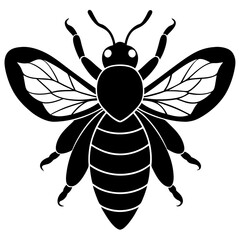 Bumble Bee Silhouette vector illustration