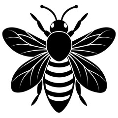Bumble Bee Silhouette vector illustration