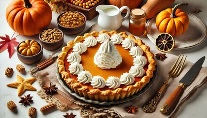 Classic pumpkin pie perfection: a Thanksgiving tradition we all love