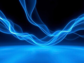 Obraz premium Blue lines blur and blend in a kaleidoscopic dance, kaleidoscope, motion blur