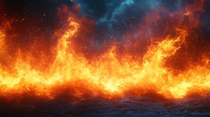 Fototapeta premium Dynamic abstract fire showcasing swirling flames glowing brightly in motion image
