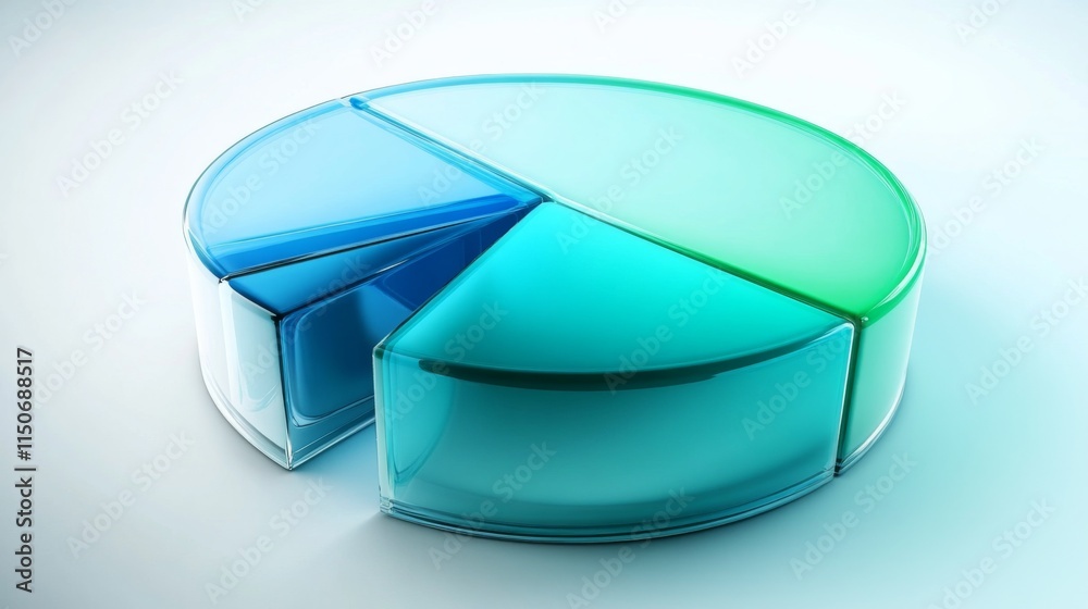 Aufkleber colorful transparent pie chart illustration for data visualization