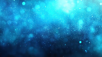 Obraz premium Vibrant blue glitter surface with soft bokeh background