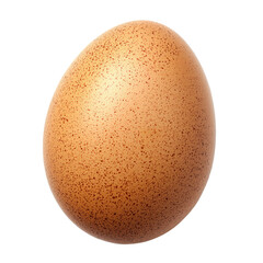 A speckled brown egg top view, isolated on transparent background. Ideal for food-related themes or organic product presentations