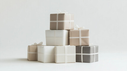 Obraz premium Elegant gift packaging on a light background