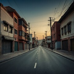 Obraz premium street in the city