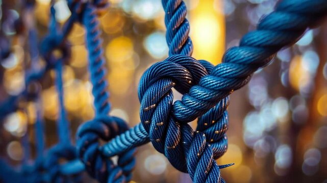 Defocused ropes course a tangled web of exhilaration and thrill.