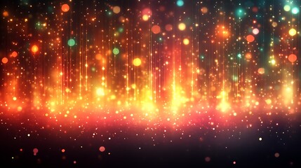 Obraz premium Golden Lights Sparkling Festive Background Design