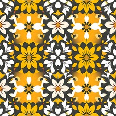 Fototapeta premium Floral Mandala Seamless Pattern 