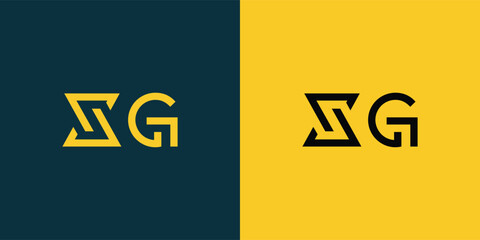 XG abstract  minimalist letters Logo Monogram. It is a minimalist logo, this logo is made by combining two letters