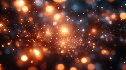 Fototapeta premium Abstract Orange and Blue Glowing Lights Background