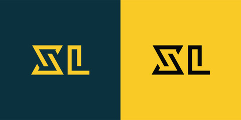 XL abstract  minimalist letters Logo Monogram. It is a minimalist logo, this logo is made by combining two letters