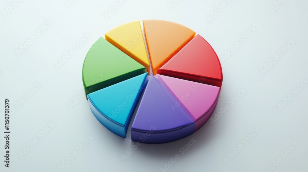 Leinwandbilder colorful pie chart representing data analysis and business metrics