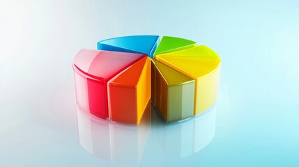 Fototapeta premium Colorful Pie Chart in Modern Design for Business Presentation