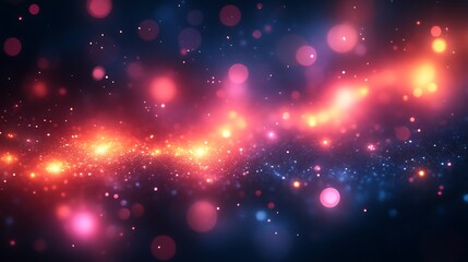 Fototapeta premium Abstract Glittering Lights Background With Bokeh Effects