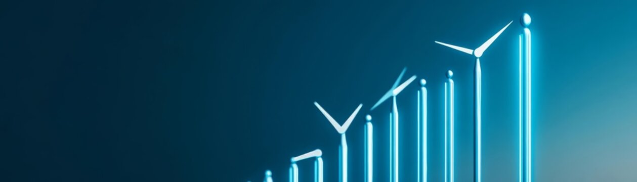 Carbon footprint reductions visualized through a descending graph, digital growth chart, climate action