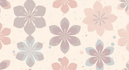 Delicate floral pattern.  Pastel colors.  Abstract flowers.  Gentle design. Seamless decorative.  Muted colors. Light background.