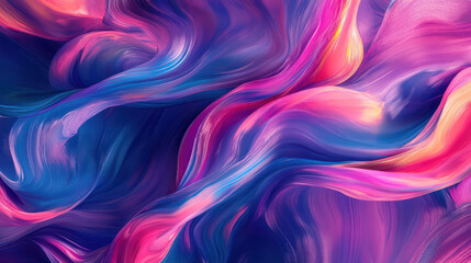 Obraz premium A vibrant abstract painting with bold brush strokes and a mix of colors