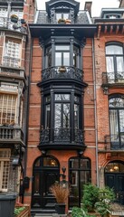 Fototapeta premium A house with an ordinary exterior yet infinitely spacious interior design concept
