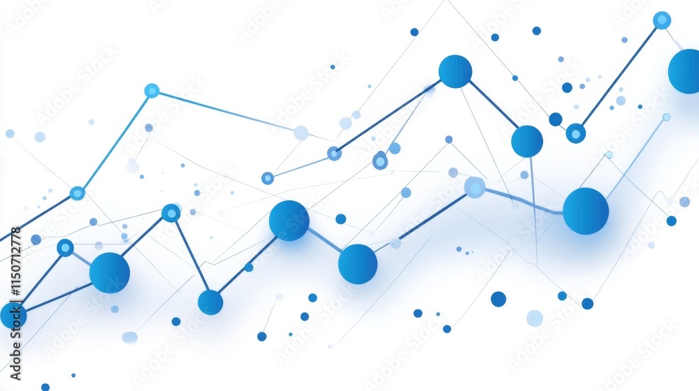 Poster Abstract Blue Data Visualization with Circles and Lines for Insights