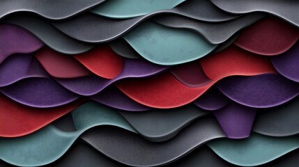 Obraz premium Abstract Wavy Layers Of Textured Colors