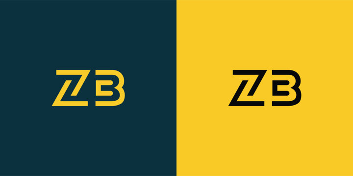 ZB abstract  minimalist letters Logo Monogram. It is a minimalist logo, this logo is made by combining two letters