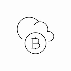 crypto cloud icon sign vector