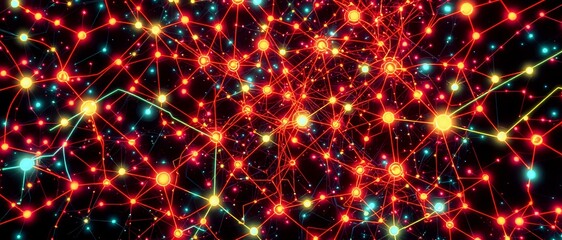 Neon Glitch Cyberpunk Art Nouveau