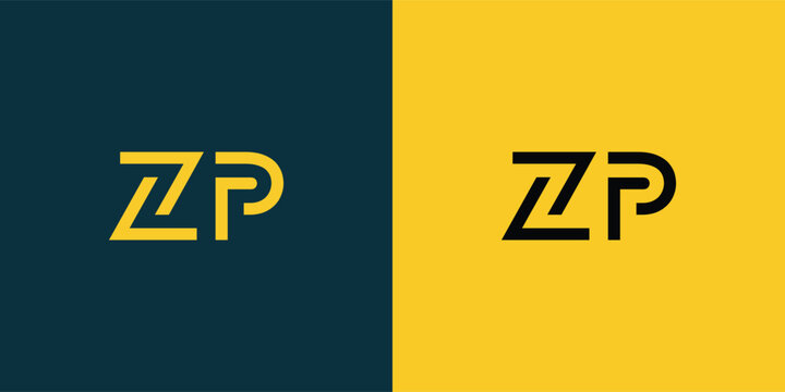 ZP abstract  minimalist letters Logo Monogram. It is a minimalist logo, this logo is made by combining two letters