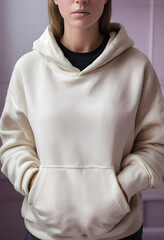 Mockup White Hoodie