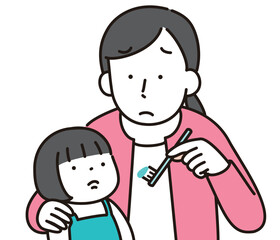 歯磨きを嫌がる子ども