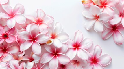 Fototapeta premium Elegant pink and white plumeria flowers