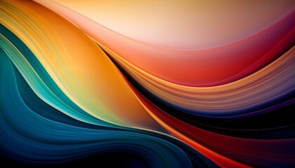 Naklejka premium Abstract shining in rainbow colors, boundless turbulence, fluorescent colors, soothing calming design.
