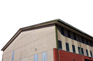 Factory roof isolated closeup