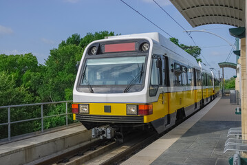 subway train stop at metro station