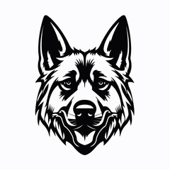 Dog Head Animal Emblem Team Wild Letteri Icon for Branding and Team Mascots