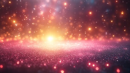 Glittering Pink and Gold Sparkle Background