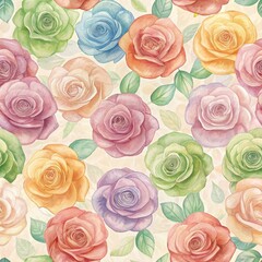 seamless pattern rose.