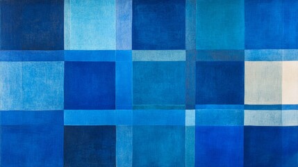 Fototapeta premium Abstract Blue Geometric Design Featuring Variations in Shade and Texture
