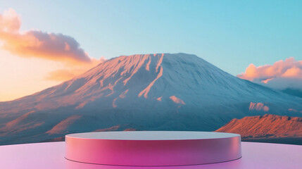 Empty Round Cylinder Pedestal Display