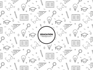  School pattern background. School seamless pattern icon. Wallpaper seamless pattern. book and pencil pattern. School and Education Pattern background.  
