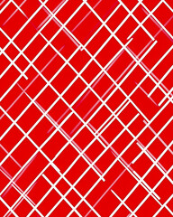 Dynamic red and white abstract pattern showcasing intersecting lines and grids in vibrant design