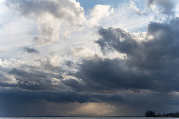Fototapeta premium clouds over the lake