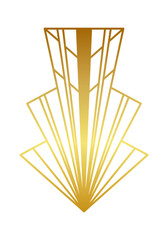 Golden deluxe art deco pattern © wooster