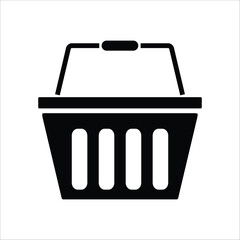 shopping basket vector icon line template