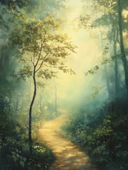 Geheimnisvolle Lichtung im Wald