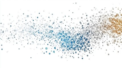 An abstract 3D urban scene rendered in pixel art with a mix of random colors, ideal for web platforms